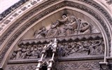 Montpellier - Francie - Languedoc - Montpellier, St.Pierre, gotický portál věnovaný P.Marii, soch.A.Baussau