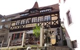 Česko-saské Švýcarsko 2022 - Německo - Míšeň, bývalé sídlo obchodníka s plátnem, 1523, v tudorovském stylu