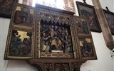 Merano - Itálie - Merano, gotický oltář v katedrále