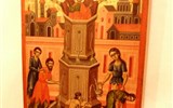 Albánie - Albánie - Berat, Onufriho muzeum, malíř dokázal mistrovsky míchat své proslulé barevné odstíny