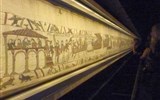 tapisérie z Bayeux - Francie - Normandie - Tapiserie z Bayeux, 70 m dlouhá, 50 cm široká, asi 1070-7 pro biskupa Oda v Anglii