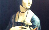 Dáma s hranostajem - Polsko - Krakov - Dívka s hranostajem od Leonarda da Vinci, milenka milánského vévody Lodovice Sforzy