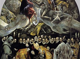 Španělsko - Toledo - Santo Tomé, Pohřeb hraběte  Orgaz, El Greco, 1586-8