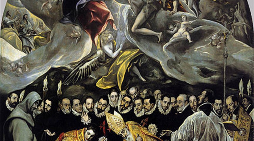 Královský Madrid, Toledo, Cuenca, perly Kastilie a poklady UNESCO 2022  Španělsko - Toledo - Santo Tomé, Pohřeb hraběte  Orgaz, El Greco, 1586-8