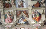 Sixtinská kaple - Itálie - Řím - Sixtinská kaple, vpravo Sibyla Delfská, vlevo prorok Iziáš