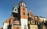 Krakov - Polsko - Krakov - Wawel, zleva kaple Potocki (1832-40), Vasa a Sigismunda (1524-31)