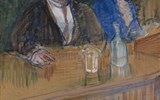 Toulouse-Lautrec - Rakousko - Vídeň - Henri de Toulouse-Lautrec, V kavárně, Patron a anemická pokladní,  1898