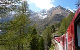 Švýcarské železnice a Rhétská dráha UNESCO 2023 - Švýcarsko - Bernina express - od roku 2008 památka UNESCO