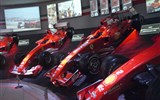 Muzeum Ferrari Maranello - Itálie - Emilia - Maranello, Museo Ferrari, síň mistrů světa s auty co vyhrály a film.záběry v pozadí