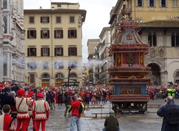Florencie, Toskánsko, perla renesance a velikonoční slavnost ohňů 2023 Itálie Itálie - Florencie - slavnost Scoppio - foto. J+J.Hlavskovi