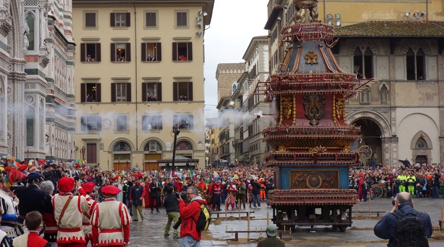Florencie, Toskánsko, perla renesance a velikonoční slavnost ohňů 2023  Itálie - Florencie - slavnost Scoppio - foto. J+J.Hlavskovi