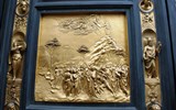 Florencie - Itálie - Florencie  - dveře baptisteria, Mojžíš přijímá desatero přikázání