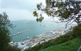 Gibraltar - Španělsko - Andalusie - Gibraltar, dole pod Rock of Gibraltar leží přístav