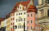 Wroclaw, Budyšín, památky a adventní trhy 2022 - Lužice - Budyšín, barokní domy na radničním náměstí