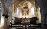 Bonnieux - Francie - Provence - Bonnieux, St.Sauver, oltář Nanebevstoupení, dřevená polychromie, 16.století