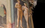 kaple Brancacciů - Itálie - Florencie - kaple Brancacciů, Pokušení Adama a Evy od Masolina