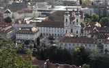 Štýrský Hradec  - Rakousko - Štýrsko - Graz, kostel Mariahilferkirche a minoritský klášter