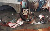 Hieronymus Bosch - Belgie - Brusel - Musées Beaux-Art, Triptych pokušení sv.Antonína, Hieromynus Bosch, detail
