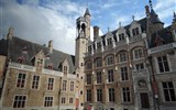 Belgie, památky UNESCO - Belgie - Bruggy, Gruuthuse museum, tapisérie, nábytek, cín, keramika, hudební nástroje