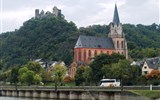 Rýn - Německo - Porýní - Oberwesel, Liebfraukirche, 3lodní bazilika, 1308-75, pozdně gotická