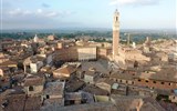 Pěšky po kraji Toskánsko a údolí UNESCO Val d'Orcia 2023 - Itálie - Lazio - Siena, Palazzo Pubblico a Piazza del Campo
