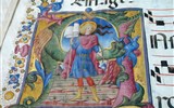 Památky Sieny - Itálie - Lazio - Siena, Duomo, Picolominiho knihovna, ukázky středověké knižní tvorby
