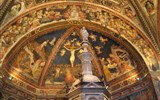 Památky Sieny - Itálie - Lazio - Siena, baptisterium, fresky na klenbě apsidy od Michele di Mattea