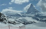 Gornergrat - Švýcarsko - Gornergrat, když přeje počasí je odtud Matterhorn na dosah
