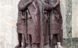 San Marco - Itálie - Benátky -Tetrarchové, porfyrové sousoší z 4.stol z Egypta ukradené v Konstantinopoli, nároží San Marco