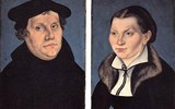 Cranach - Lucas Cranach st. - Dvojportrét Luthera a jeho ženy, po 1525