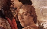 Botticelli - Sandro Botticelli - Klanění králů, detail s portrétem autora, 1475