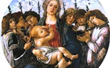 Botticelli - Sandro Botticelli - Madona s lilií a osmi anděly, cca 1477