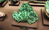 Advent ve Freibergu a slavnost horníků 2018 - Německo - Freiberg - Muzeum minerálů Terra Mineralia, malachit, Kongo, Katanga