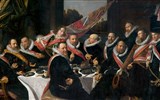 Holandská umělecká muzea - Holandsko - Haarlem - Frans Hals museum,  Frans Hals , Hostina důstojníků společnosti sv.Jiří, 1616