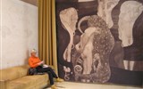 Klimt - Rakousko - Vídeň - G.Klimt v MUMOKU, Právní věda - 3 ženy představují Pravdu, Spravedlnost a Právo, smrtící chobotnice vykoná rozsudek