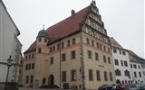 Freiberg - Německo - Freiberg - Domherrenhof, 1484-8, původně sídlo děkana katedrály, pozdně gotická cihlová stavba
