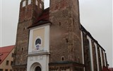 Advent ve Freibergu a slavnost horníků 2018 - Německo - Freiburg - kostel sv.Mikuláše, 1185-90, přestavěn barokně  1750-3