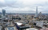 Londýn a královský Windsor letecky 2022 - Velká Británie - Anglie - Londýn z věže katedrály sv.Petra a Pavla, a nutno přiznat - je to placka,  foto A.Frčková