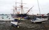 Jižní Anglie, Cornwall, po stopách krále Artuše 2020 - Jižní Anglie - Portsmouth, HMS Victory, 1860, odpověď na francouzskou La Grorie, ve své době největší válečná loď světa s 9.210 tunami výtlaku