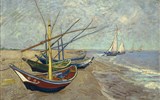 Van Gogh Museum - Holandsko - Amsterdam - van Goghovo museum, Rybářské lodi na pláži u Saintes-Maries, 1988