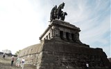 Koblenz - Německo - Porýní - Koblenz, Deutsches Eck, jezdecká socha 1.německého císaře Viléma I, 1897