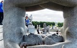 Oslo - Norsko - Oslo, Frognerpark, krása tvarů a materiálu,  212 žulových soch Gustava Vigelanda