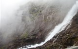 Tro - Norsko - Trollstigen, začátek vodopádu Stigfossen