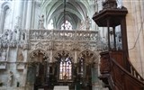 Troyes - Francie - Champagne - Troyes, kostel sv.Madeleine, chór.přepážka, 1508-17, Jean Gailde