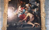 Pikardie, toulky v Ardenách, koupání v La Manche 2021 - Francie - Pikardie - Soissons, katedrála, obraz Klanění pastýřů od P.Rubense v severním transeptu