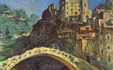 Claude Monet - Itálie - Ligurie - C.Monet - Dolceacqua, další z pohledů na historické centrum vesnice (či městečka)