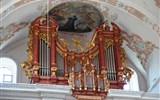 Švýcarský advent, Bodamské jezero, Curych, Lucern a slavnost Klausjagen 2022 - Švýcarsko - Lucern - Jesuitenkirche, zdobené varhany od fy Metzeler Orgelbau z roku 1982