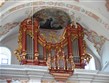 Švýcarsko - Lucern - Jesuitenkirche, zdobené varhany od fy Metzeler Orgelbau z roku 1982