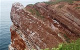 Helgoland - Německo - Helgoland, rychlost usazování pískovců byla 20 cm za 100 let -  celé souvrství tedy vznikalo15 milionů let