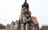 Brémy - Německo -  Brémy, socha Rolanda, zastupovala císaře a ochránce práv, 1404, kameníci C.Zeelleyher a J. Olde
